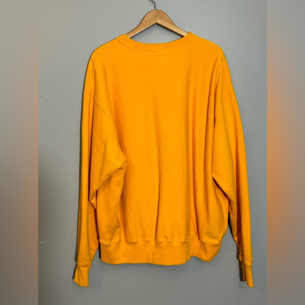 Champion Yellow Reverse Weave Heavyweight Crewneck Sweatshirt | XXL - Picture 4 of 4